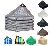 Filet D'Ombrage avec Œillets, Voiles D'ombrage Protection UV 80%-95%, Toile D'Ombrage Coupe Vent, Tissu D'ombrage Serres pour La Couverture Jardin Pergola Patio Lawn Pet House(Silver,5 x 15m)