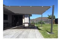 Filet d'ombrage avec Oeillets et Cordons 1 x 1.5 m Tissu Polyester UV Protection avec Oeillets Toile Imperméable pour Jardin Terrasse et Balcon, Gris Clair