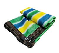 Filet D'ombrage Bache pour Pergola 4×8m Filet Anti Chaleur Extérieur Colorées Rayures avec œillets Taux d'ombrage de 85%, pour Serre Jardin Couverture Potager Terrasse