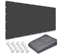 Filet d'ombrage Bache pour Pergola 4 x 4 m Imperméable 98% Anti UV Toile d'ombrage Imperméable avec Oeillets Cordons pour Patio Jardin Terrasse Extérieur, Gris Foncé