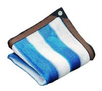 Filet D'ombrage Bache pour Pergola 5×6m Filet Anti Chaleur Extérieur Bleu Blanc Rayures avec œillets Taux d'ombrage de 85%, pour Serre Jardin Couverture Potager Terrasse