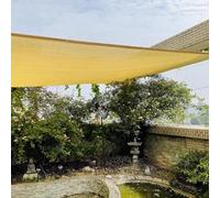 Filet d'ombrage beige avec œillets - Bloque 90 % du soleil - Pour terrasse, jardin, pergolas et plantes - 3 x 10 m