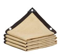 Filet d'ombrage beige avec œillets pour plantes, jardin et extérieur, durable, 4 x 8 m, bâche pare-soleil pour une meilleure défense UV