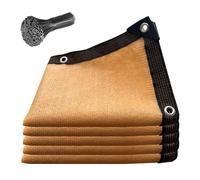 Filet d'ombrage beige pour piscine extérieure, serre, isolation thermique, protection pour balcon, cour, clôture de sécurité - 1 x 8 m