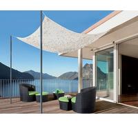 Filet d'ombrage bicolore réversible - Blanc et gris - 3x4m