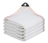 Filet d'ombrage Blanc 4 x 7 m, Respirant, occultant 90% des Rayons du Soleil, résistant aux déchirures et aux UV, idéal pour Jardin, terrasse, Balcon ou abri de Voiture.