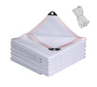 Filet d'ombrage Blanc,Tissu d'ombrage Pare-Soleil 60% avec œillets,Toile d'Ombrage de Serres,Bâche d'ombrage de Jardin,Voile d'ombrage pour extérieur 1x12m 2x5m 3x4m 4x16m 7x20m 8x9m(5x9m)