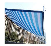Filet d'ombrage bleu blanc rayé, tissu en maille de protection solaire pour fenêtre de jardin, balcon, ne bloque pas la photosynthèse (taille : 2 x 2 m) ()