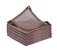 Filet d'ombrage, Brun Tissu Voile D'ombrage de Jardin avec Oeillets, Maille Anti-Soleil, Bâche Couverture Extérieure pour Pergola,Terrasse,Plantes,Serre(2X13m/7'x43')