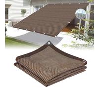 Filet d'ombrage de Jardin avec œillets，4x6m 90% UV Tissu D'Ombrage Le Brun，pour Couverture de Serre Patio Plante Fleur Poulailler Abri D'auto(2 x 5 m)