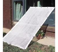 Filet d'ombrage d'extérieur avec œillets - Tissu isolant résistant aux UV à 50 % pour pergola, serre, plantes, poulailler, 3 x 6 m, blanc