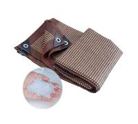 Filet d'ombrage d'extérieur pour pergola - Bâche en maille pour jardin et terrasse - Protection contre le gel - Pour chenil et pelouse - Marron (4 x 8 m)