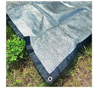 Filet d'ombrage en aluminium pour camping et jardin - Auvent de protection solaire argenté avec œillets pour voitures, serres, greniers et terrasses - 4 x 4 m - Bâche résistante aux UV