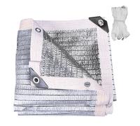 Filet d'Ombrage en Aluminium, Toile ombrage Aluminium réfléchissante argentée, Filet Pare-Soleil 85% avec œillets pour Niche Camping Jardin Bâche Voiture Plantes 3x6m 4.5x9m 5x12m 7x7m(5X6M)