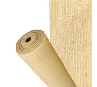 Filet d'ombrage en Rouleau 2 x 50 m, réduit Les radiations, Protection Jardin et terrasse, régulation de température, Couleur Beige