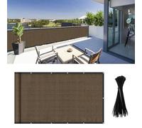 Filet d'ombrage en Tissu de Protection Solaire,Comment l'utiliser dans Votre Jardin, terrasse, Aire de Jeux ou Balcon,niches pour Chiens.Brown,0.9×5m/2.95×16.4ft