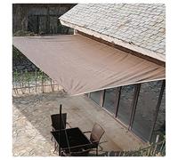 Filet d'ombrage en Tissu résistant aux UV pour terrasse extérieure avec Anneau en métal, Respirant et Pare-Soleil pour Serre en Verre et Ombre Sa Brown 8 x 10 m