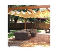 Filet d'ombrage extensible pour balcon, terrasse, pergola en forme de U, 2 m, protection UV réglable, pour terrasse