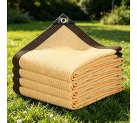 Filet d'ombrage Extérieur 2.5 x 2.5 m Coupe-Vent et Perméable à l'eau, Anti-UV, Résistant, avec Œillets UV Toile Ombrage Bache pour Patio Serre Jardin Pergola Pet House, Couleur Crème