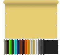 Filet d'ombrage Extérieur 70 x 190 cm Filet Brise Vue UV Protection Résistant Aux Déchirures, Contre Le Vent avec Cordes Fixes pour Patio Terrasse Extérieur, Jaune Sable