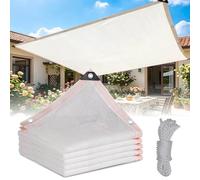 Filet D'ombrage Extérieur Blanc Tissu Ombrage Pergola Exterieur Toile D'ombrage Avec Oeillets Filet Protection Solaire Jardin Filet D'ombrage Pour Serre 3x3 3x4 3x5 4x4 4x5m(4.5x8m)