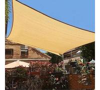 Filet D'ombrage Extérieur Toile D'ombrage Voiles D'ombrage Jardin Tissu D'ombre Balcon L'air Peut Circuler vers Et vers Le Bas Beige 3x4m 4x7m 5x6m(Taille:4x4m(13.1x13.1ft))