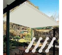 Filet d'ombrage Filet Protection Solaire 2.3 x 4 m Bloque 98% Rayons UV Dombrage Rectangle Cordes de Fixation Incluses pour Jardins/Balcons/Terrasses, Blanc cassé