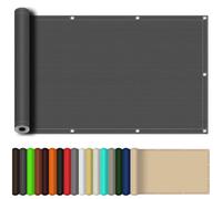 Filet d'ombrage Filet Protection Solaire 220 x 220 cm, Protection Solaire, Coupe-Vent, Résistant à La Pluie, Anti UV, Voile d'ombrage Auvent Extérieur, pour Terrasse Jardin, Gris Foncé