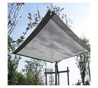 Filet d'ombrage gris pour extérieur, écran d'intimité pour balcon et cour avec taux d'ombrage de 90 %, tissu d'ombrage respirant, côté épais avec œillet (taille : 1 x 2 m) ()