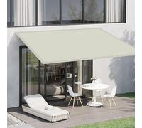 Filet d'ombrage imperméable, 160 x 420 cm, protection UV à 98 %, respirant, avec œillets, kit de fixation pour extérieur, parfait pour terrasse, piscine, blanc