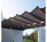 Filet d'ombrage imperméable pour extérieur, protection UV à 90 % et indéchirable, pour balcon, terrasse, pergola de jardin, 5 x 5 m, marron