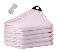 Filet D'ombrage Jardin Blanc, Toile de Protection Solaire, Tissu Ombrage Respirant pour Clôture, Balcon, Piscine, Carport, 1.5x2m 2x6m 3x7m 4x5m 5x5m 6x7m 7x8m(3.5mx7m)