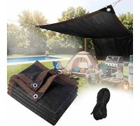 Filet d'ombrage Noir avec Oeillets pour pergola, 90% Anti-UV Toile Ombrage rectangulaire extérieur, Tissu D'ombre Protection Solaire pour Jardin, Serre et terrasse de Patio(1.5x5.5m)