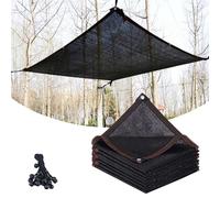 Filet d'ombrage noir de 1,8 x 4,9 m - Bâche d'ombrage robuste en maille avec œillets pour serre, poulailler, terrasse et pergola