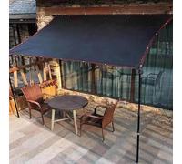 Filet d'ombrage Pergola Voile d'ombrage Rectangulaire Toile Ombrage Extérieur 3x3m Filets de Balcon Filet de Protection Contre Le Vent,black-5x5m