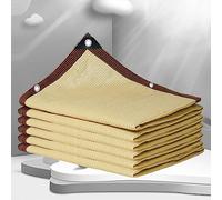 Filet d'ombrage Potager Toile d'ombrage 4x4 Ajouré Voile d'ombrage 3x3 4x4 5x5 Protection Solaire, Respirant, Couverture Végétales Serre, Pergola, Garage,beige-3x5m
