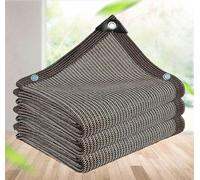 Filet d'ombrage pour plantes, tissu d'ombrage jardin, protection UV, espacement des trous 1 m avec œillets, filet d'isolation thermique, filet d'ombrage pour plantes, serres, patios, marron-3 x 6 m