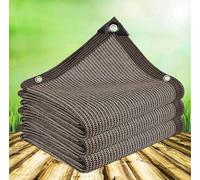 Filet d'ombrage pour serre, 5 m x 5 m, voile d'ombrage pour patio, serre, plantes, filet d'ombrage pour plantes, serres, patios, marron, 6 x 6 m