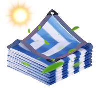 Filet d'ombrage pour serre - Protection UV avec œillets, housse respirante perméable à l'eau et à l'air, pour terrasse, abri d'auto, balcon, niche pour chien, étang (5 x 11 m)