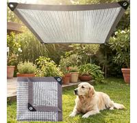 Filet d'ombrage pour Voiture 14.9x16.8m, 75% d'aluminium Filet d'ombrage comme Protection Contre Les UV et Le Soleil, pour l'extérieur, y Compris Corde de Fixation
