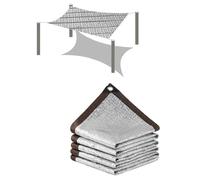 Filet D'ombrage Pour Voiture, Voile D'ombrage 1x8 2x6 4x7 M Filet En Aluminium Pour Voiture Chien 80% Tissu Occultant Tissu D'ombrage Réfléchissant En Aluminium Protection Solaire(5*7m/16*23ft)