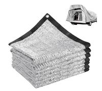 Filet D'ombrage pour Voiture, Voile D'ombrage 3x4M Filet en Aluminium pour Voiture Chien 80% Tissu Occultant Tissu D'ombrage Réfléchissant en Aluminium Protection UV Protection Solaire