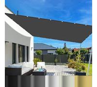 Filet d'ombrage Protection Rayons UV 5 x 7 m avec Oeillets et Cordons Toiles D'Ombrages Fermement Fixé pour Patio Jardin, Terrasse,Extérieur, Gris Foncé