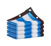 Filet d'ombrage rayé Bleu Blanc HDPE, Isolant Thermique pour Serre et Jardin extérieur