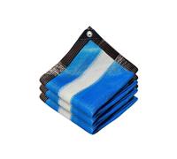 Filet D'ombrage Rayé Bleu Blanc HDPE Isolation Thermique Anti-UV Extérieur Cour Jardin(3mx4m)