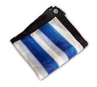 Filet d'ombrage rayé bleu et blanc crypté et épais, anti-UV, résistant à l'usure, idéal pour le balcon et la voiture, disponible en 20 tailles (4 x 8 m)