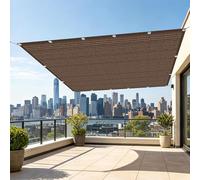 Filet d'ombrage Rectangulaire 0.7 x 3.8 m Protection Solaire Voile d'ombrage pour Terrasse avec Œillets pour Jardin, Terrasse, Balcon, Camping, Pergola, Brun