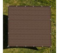 Filet d'ombrage Rectangulaire 1.1 x 3.2 m Protection Solaire Filet d'ombrage avec Œillets pour Couverture Végétale Serre Jardin Pergola Patio Lawn Pet House, Brun