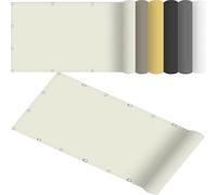 Filet d'ombrage Rectangulaire 120 x 325 cm Taille Personnalisée Protection Contre Le Soleil Voiles d'ombrage pour Patio avec Cordes de Fixation pour Jardin, Blanc cassé