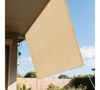 Filet d'ombrage Rectangulaire 2.4 x 3 m Respirant Tissu D'Intimité avec Œillets pour Potager, Serre, Balcon, Terrasse, Pergola, Patio, Jaune Sable
